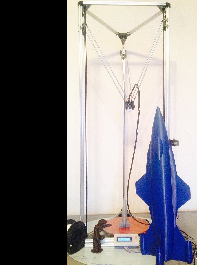 Большой 3d принтер Дельта Коссель D350мм H750мм