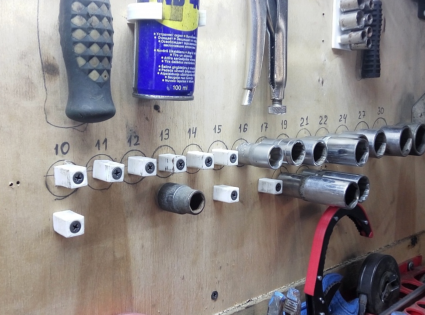 Duvara montaj için 1/2" soket tutucu (Plastik Aparattır!!!)