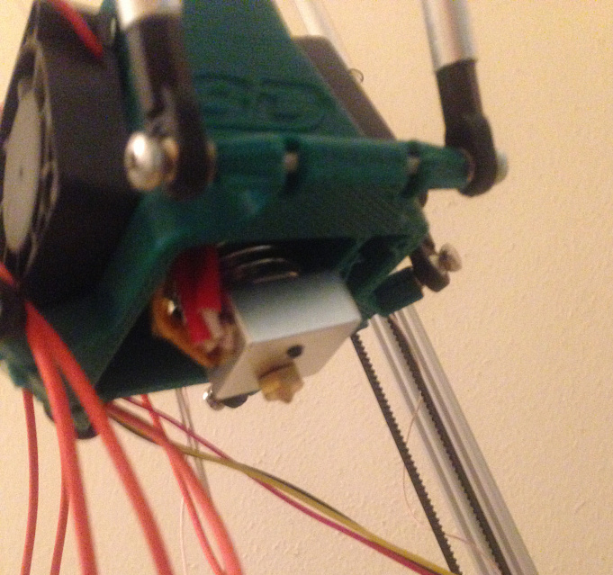 Рама для Дельта принтера с моторами, ремнями и хотендом