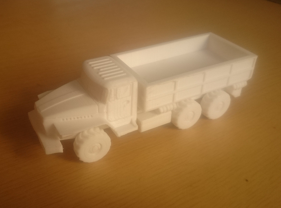 Ural kamyonu. STL+SolidWorks+fotoğraf (Plastik Aparattır!!!)