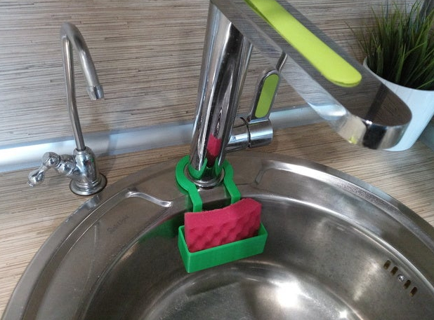 Yuvarlak lavabo için sünger tutucu (Plastik Aparattır!!!)