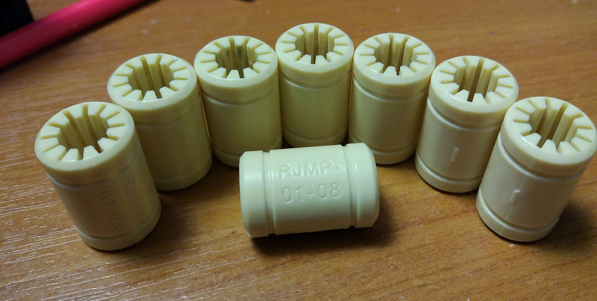 Подшипники линейные пластик RJMP 01-08 комплект 8шт