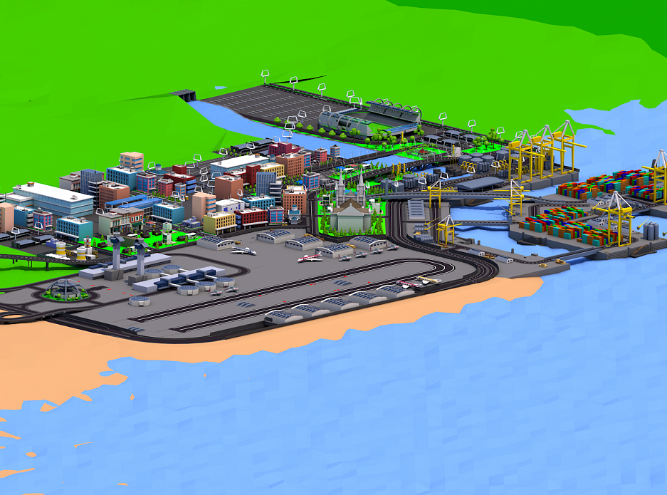 SimplePoly City GTA sa style Low-poly 3D model