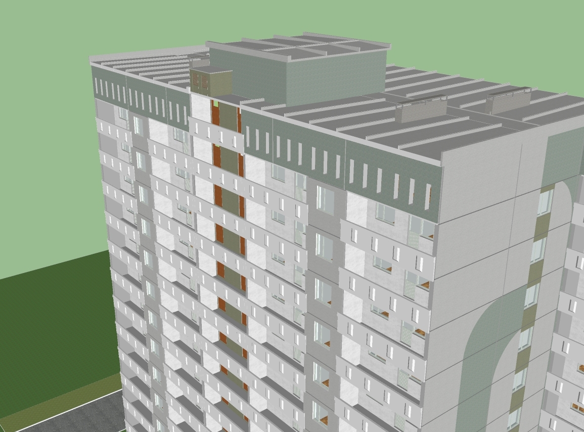 Панельный 16-ти этажный дом