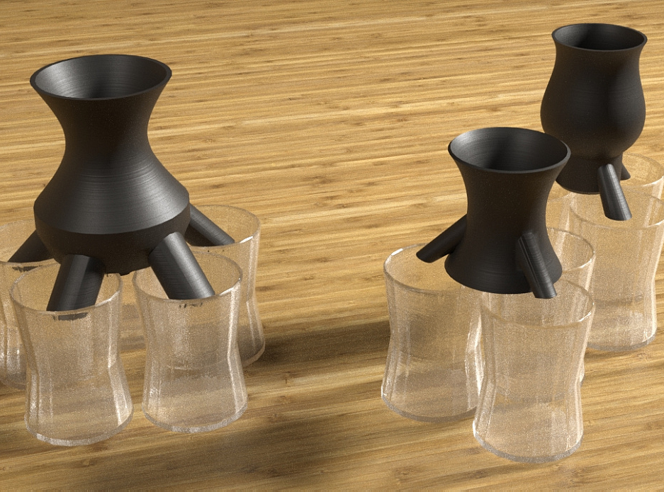 3 ve 5 bardak için votka dökücü (Plastik Aparattır!!!)