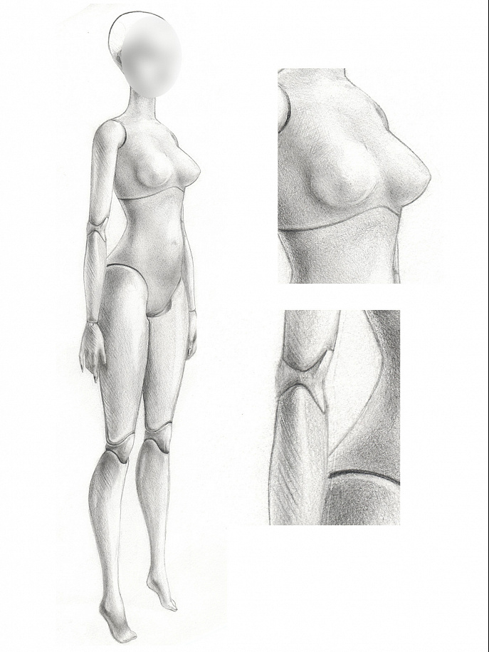 Cоздание 3d-модели 30 см. шарнирной куклы.