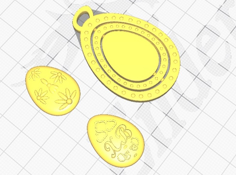 Anahtarlık "Paskalya yumurtası" 3 kontur (Plastik Aparattır!!!)