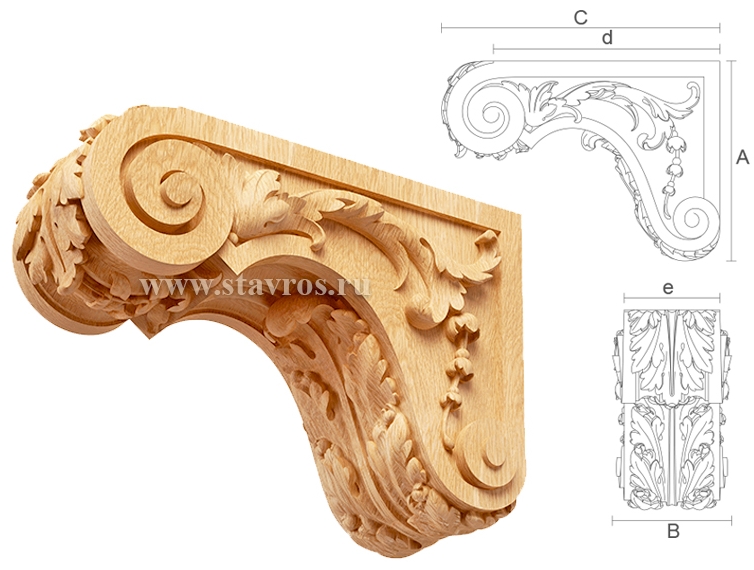 Угловой декоративный элемент интерьера.