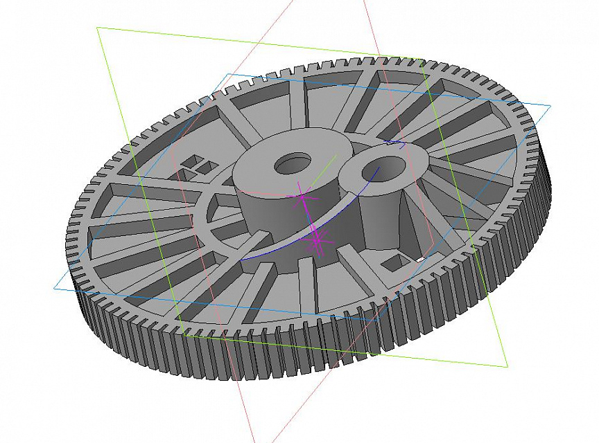 3д модель конической шестерни
