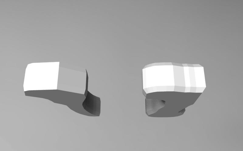 Распечатать 2 детали в 6см^3