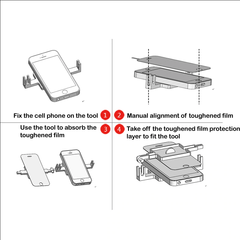 Помощник поклейки мобильных аксессуаров