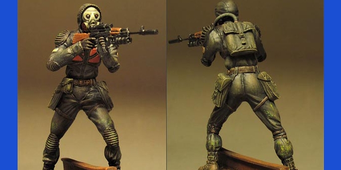 Покраска напечатанного сталкера по образцу