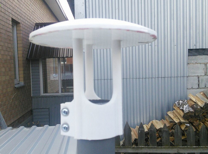 Kanalizasyondan gelen havalandırma borusu için kapak, çap 50 mm (STL + SolidWorks) (deflektör) (Plastik Aparattır!!!)