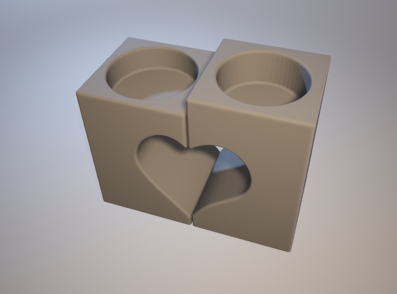 Şamdan (ikili kalp) (Plastik Aparattır!!!) Şamdan (ikili kalp) (Plastik Aparattır!!!)