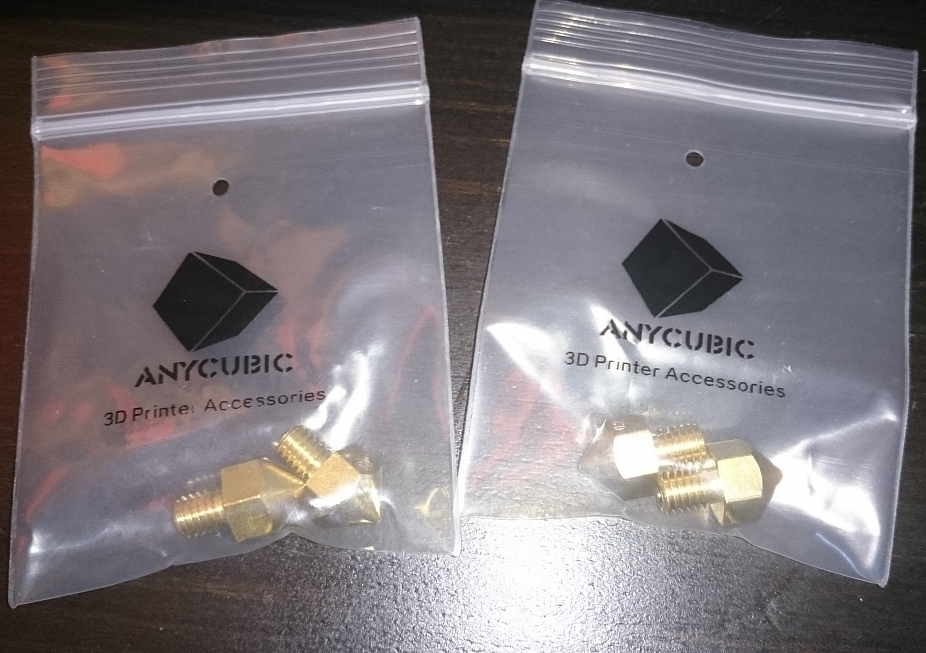 Сопла под 3мм филамент 4 шт.