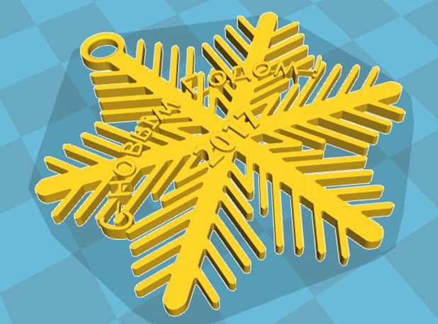 Yılbaşı anahtarlığı "Kar Tanesi" (Plastik Aparattır!!!)