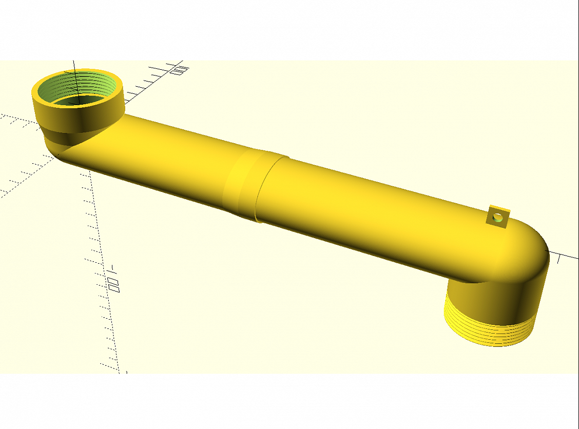 3d модель Труба для отвода сифона для 3d принтера - скачать бесплатно ...