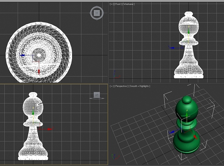 Как сделать шахматную фигуру в 3ds max