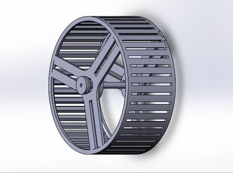 Kafes duvarına bağlanan rulmanlar üzerinde hamster tekerleği (Plastik Aparattır!!!)