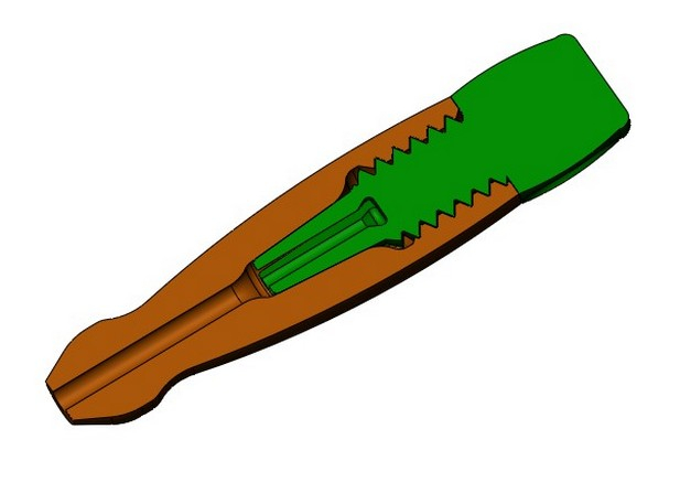 Bir dosya veya kazıyıcı için tutamak kelepçesi (Plastik Aparattır!!!)