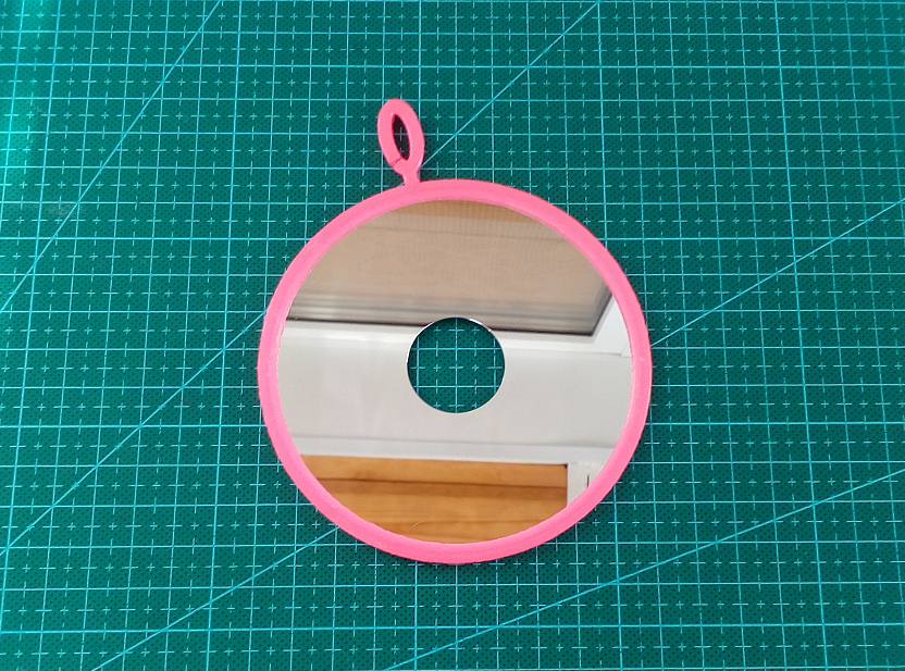 HDD 3.5'ten "krep" den yapılmış papağanlar için ayna (Plastik Aparattır!!!)