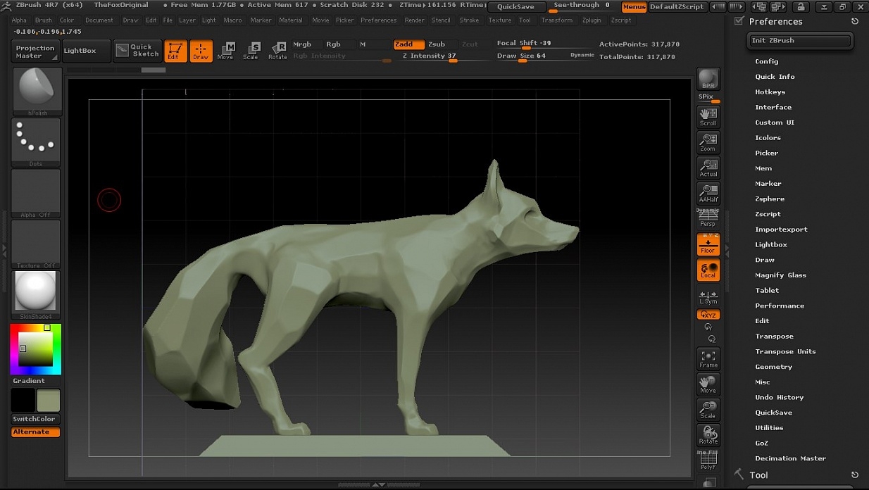 Печать фигурки лисы