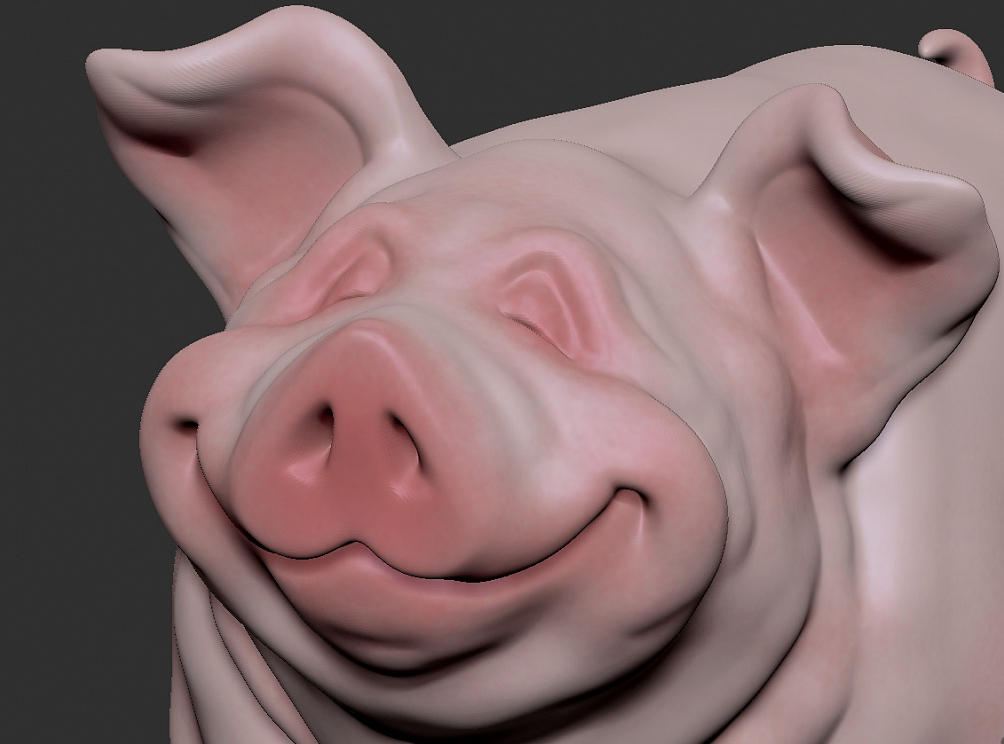 Свинья 2019, 3д модель, Символ наступающего года