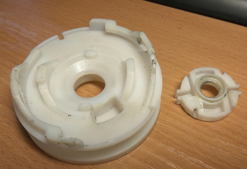 Нужна модель такой детали. Это катушка для стартера мотобура.