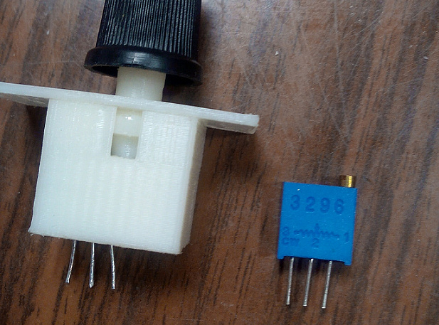 Değişken direnç 3296'dan standart 6 mm'ye kadar adaptör. STL dosyası (Plastik Aparattır!!!)