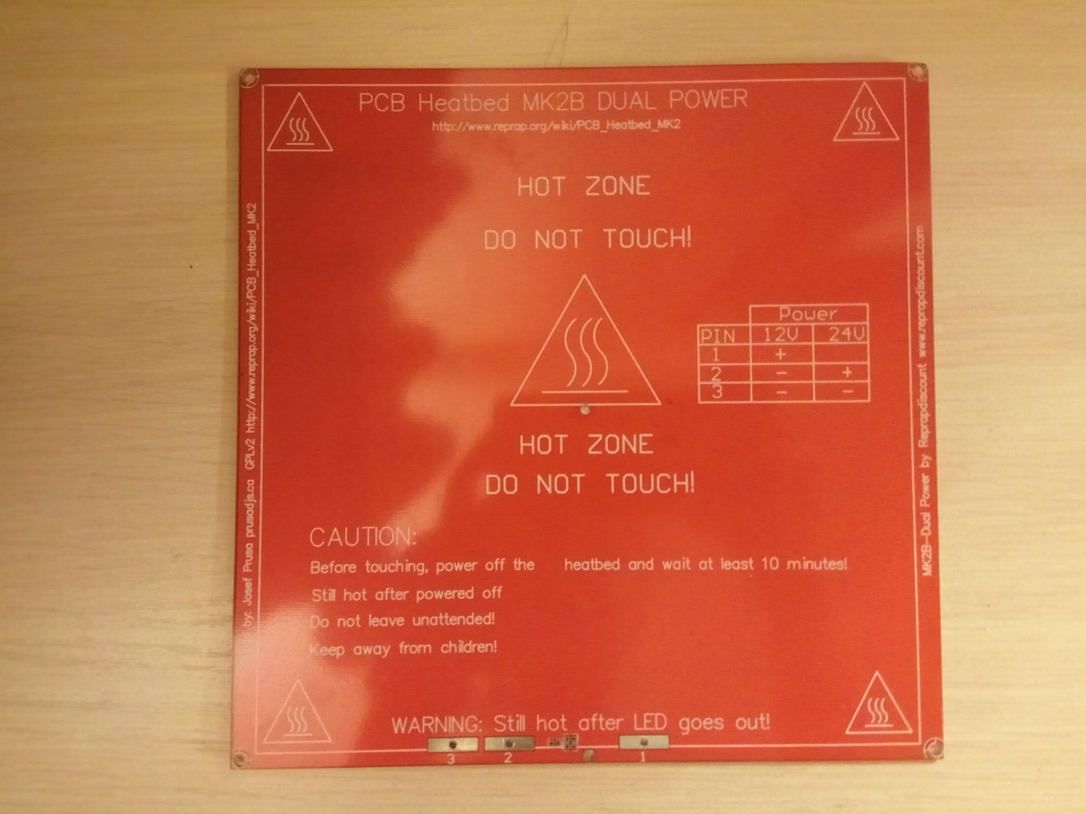 Heatbed MK2b и алюминевый стол под нее