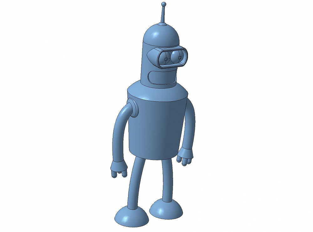 3d модель Bender B Rodriguez для 3d принтера - скачать бесплатно 3д ...