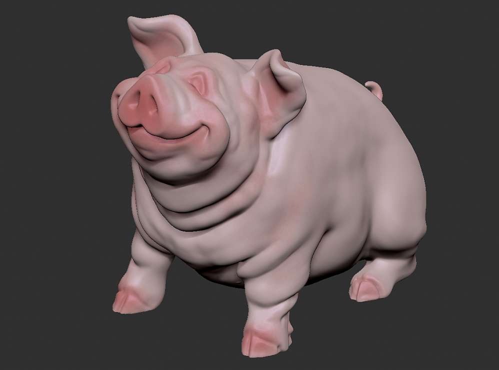 СВИНЬЯ 2019, 3д модель, Символ наступающего года..