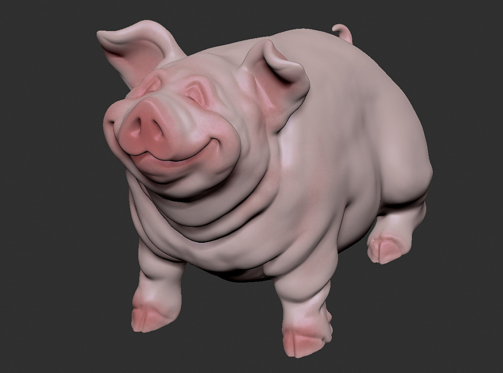 Свинья 2019, 3д модель, Символ наступающего года