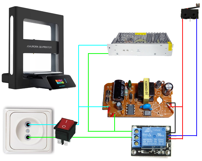 Беспроводное питание. Автовыключение 3д принтера. Модуль автовыключения 3д принтера. Автоотключение 3d принтера. Схема автоматического отключения 3d принтера.