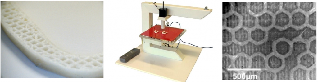 Рабочая станция для изготовления костной ткани 3Dynamic Alpha Series в лаборатории 3Dynamic Systems, где специальный 3D-принтер печатает биосовместимую губчатую костную ткань.