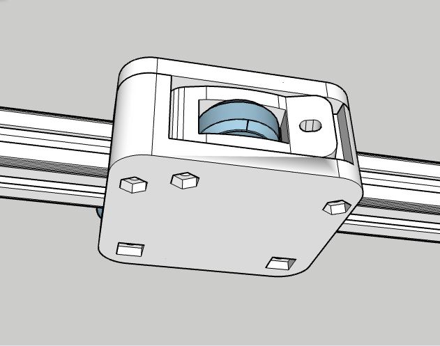 3d модель каретка для конструкционного профиля 20х20 для 3d принтера ...