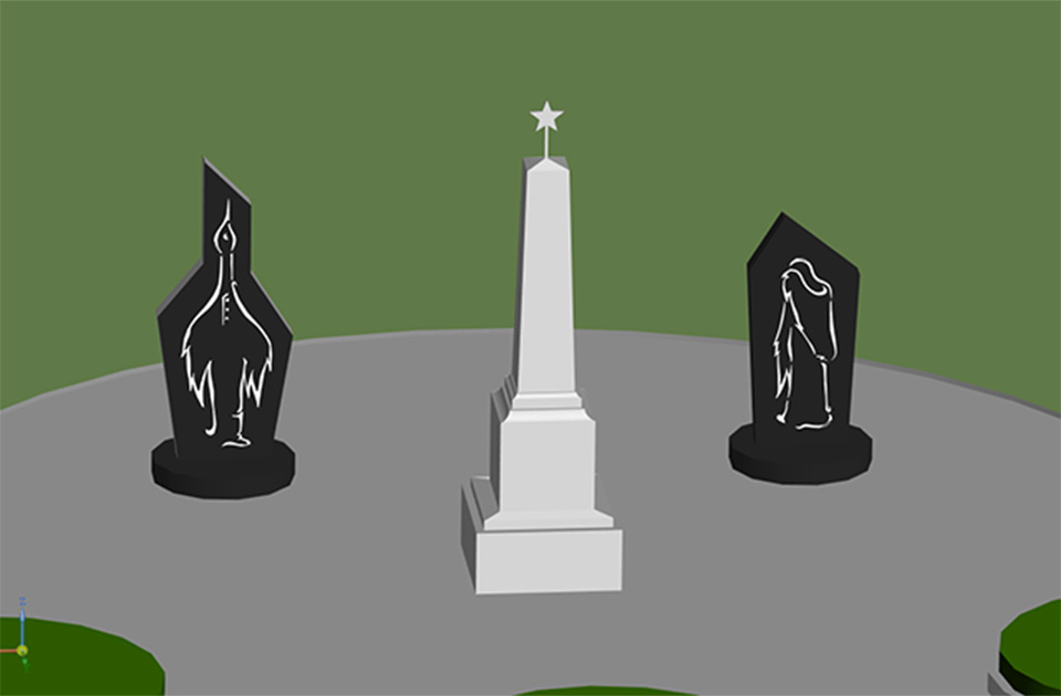 İkinci Dünya Savaşı'na katılan askerlere dikilitaş, s. Bolşebrusyanskoe. (Plastik Aparattır!!!)