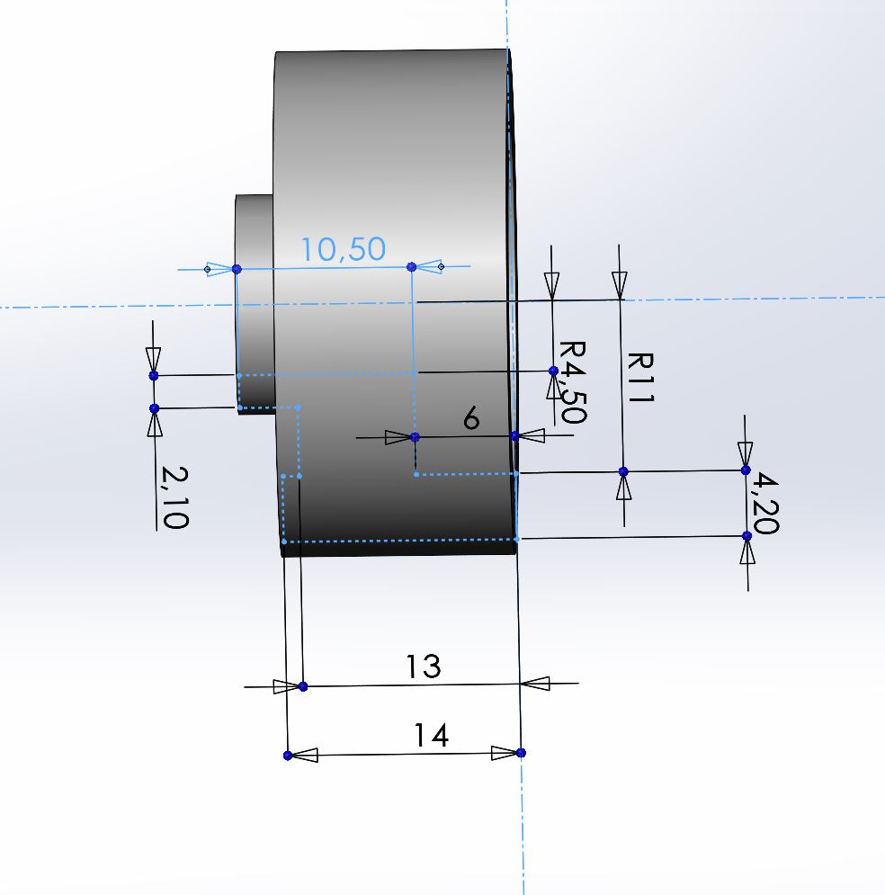 Kanepenin tekerleği f22xf8.5x16.5mm (Plastik Aparattır!!!)