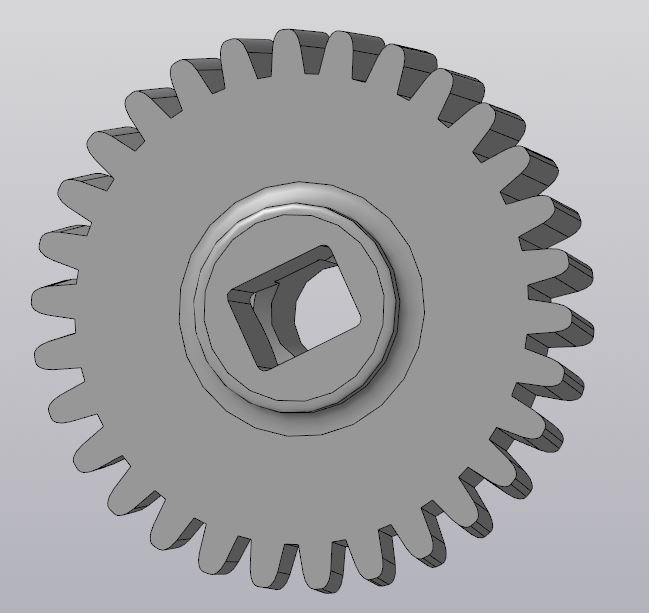 3д модель конической шестерни