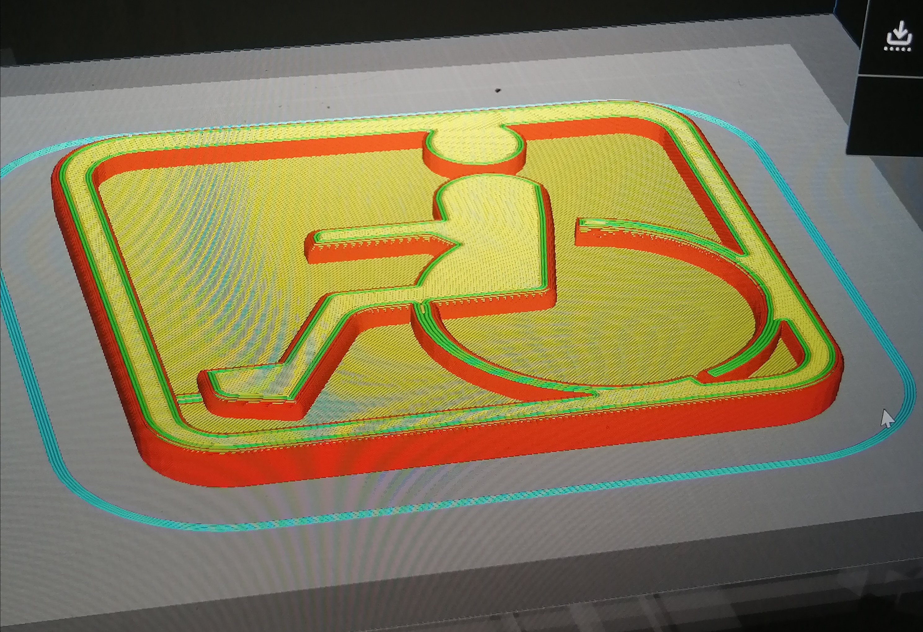 Engelli kişinin işareti basit ve cam contalar için bağlantı elemanları için yaprakları olan bir arabada. (Plastik Aparattır!!!)