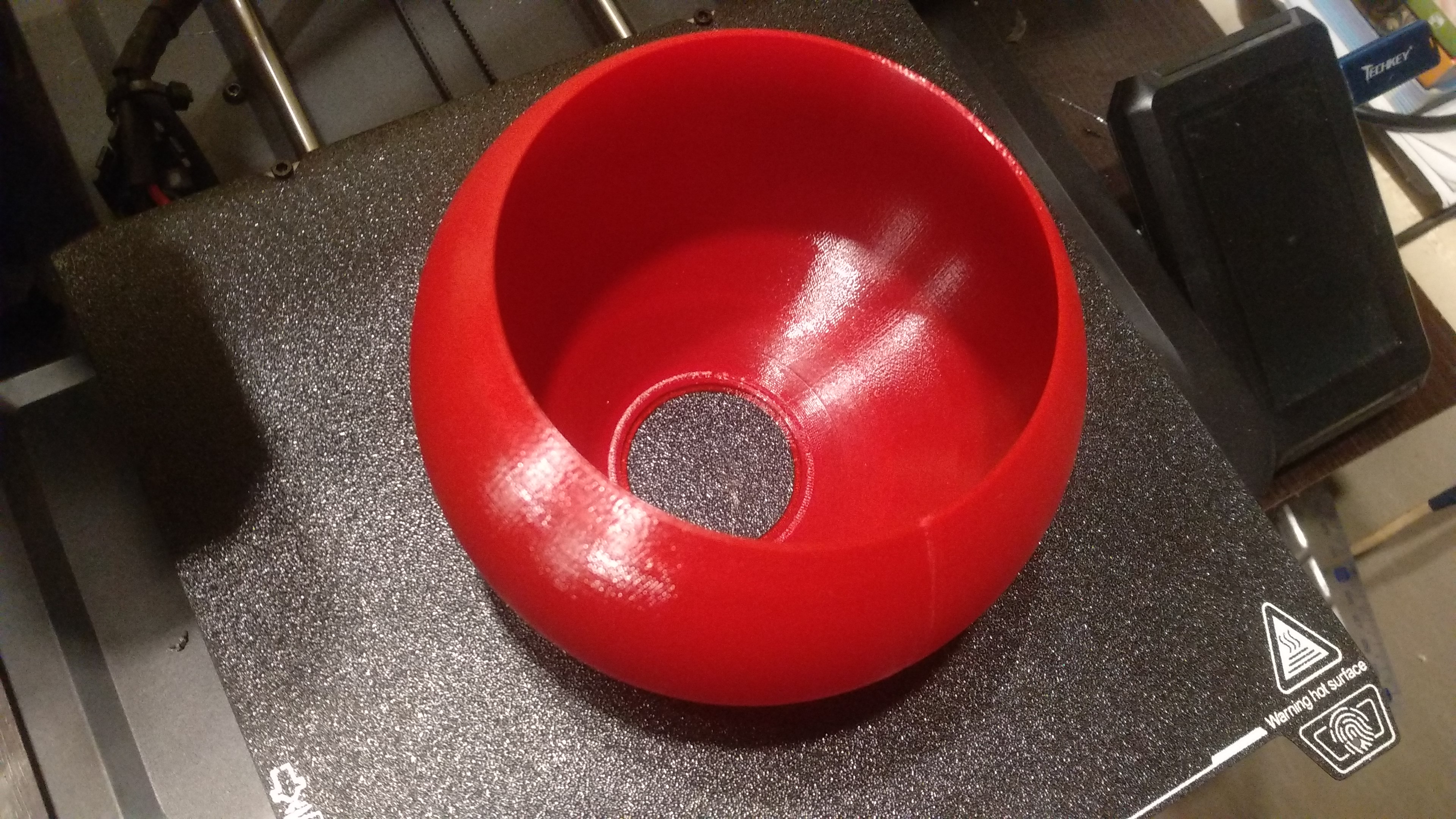 Abajur küresi kesik d=125mm, taban E27 (Plastik Aparattır!!!)