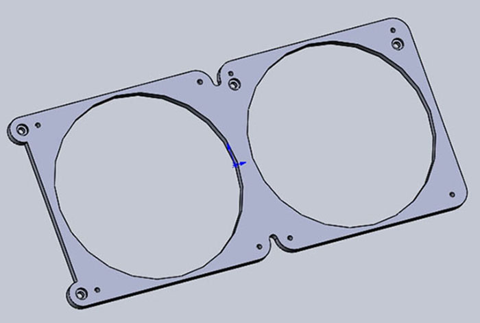 Palit 1080TI ekran kartına fan bağlantı elemanları 120x120 (Plastik Aparattır!!!)