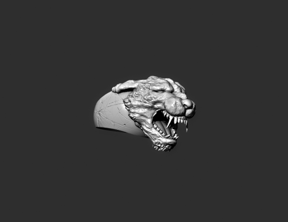Canavar namlusu ile bir yüzüğün 3D modeli (Plastik Aparattır!!!)
