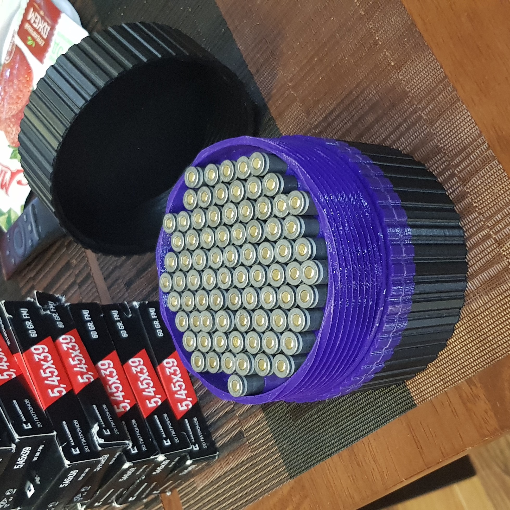 Kartuşlar için kutu 5.45x39 (163 adet) V.01 (Plastik Aparattır!!!)