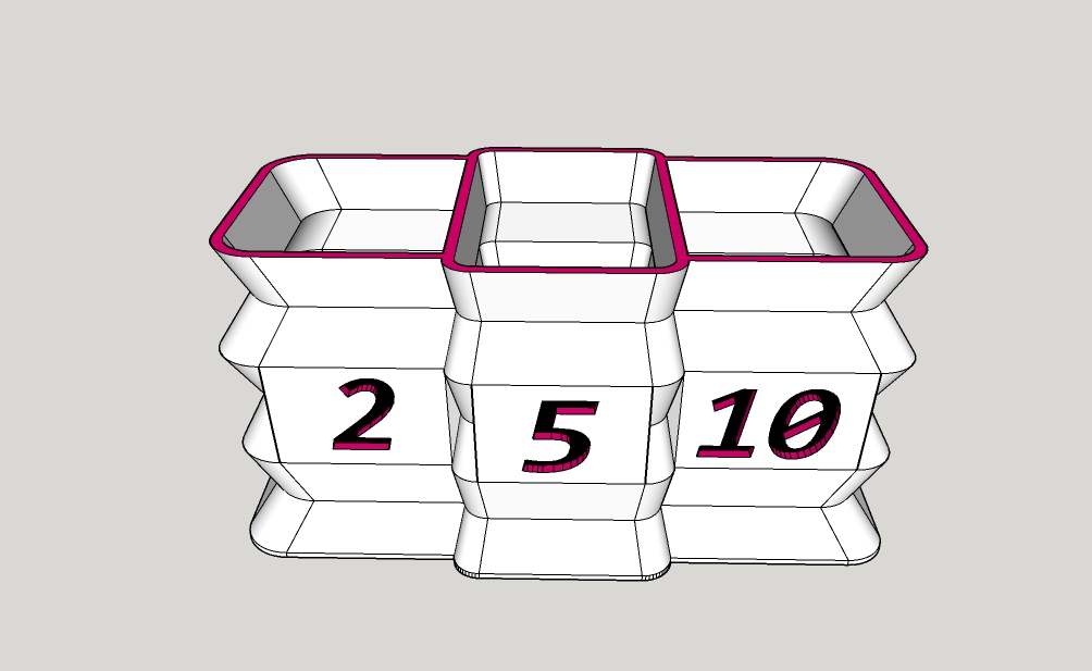 Bozuk para için ayrı para kutusu 2 - 5 - 10 (Plastik Aparattır!!!)