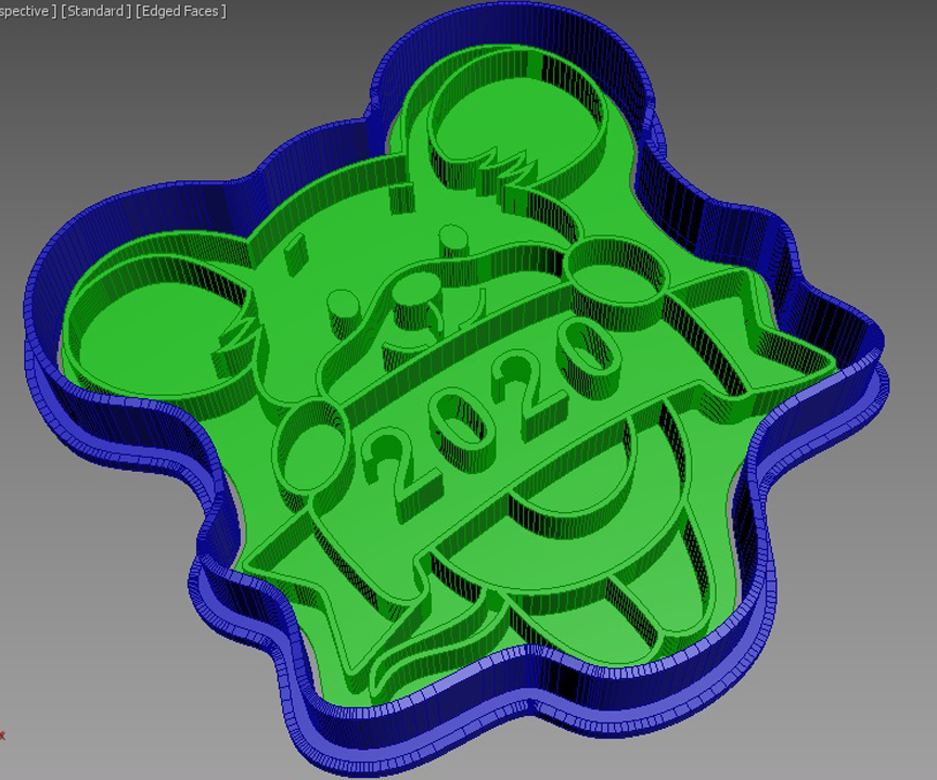 Yeni yıl faresi 2020. Zencefilli kurabiyeyi şablonla kesmek. (Plastik Aparattır!!!)