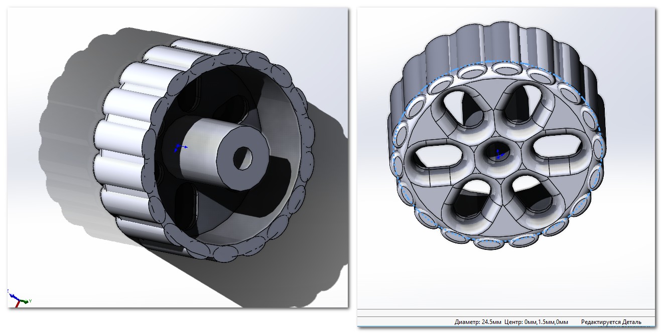 Bir oyuncak makinesinin tekerleği. Solidworks 2023, STL (Plastik Aparattır!!!)