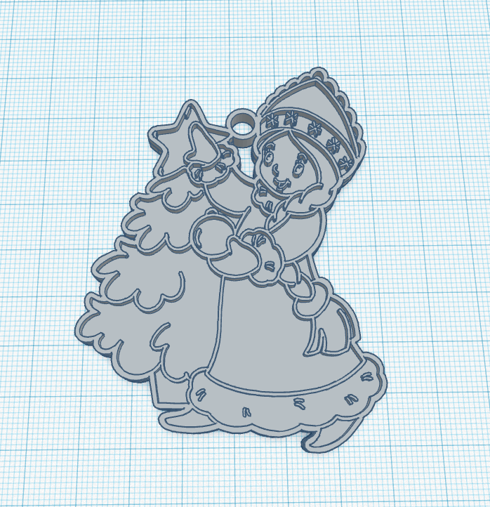 Noel Ağacı Dekorasyonu Bir Noel Ağacı ile Karlı Kızlık (Plastik Aparattır!!!)