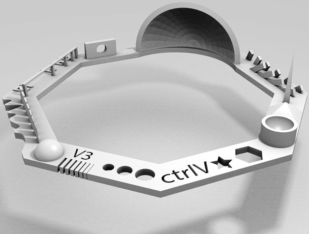 3d модель Калибровочная модель Octagon для 3d принтера - скачать ...