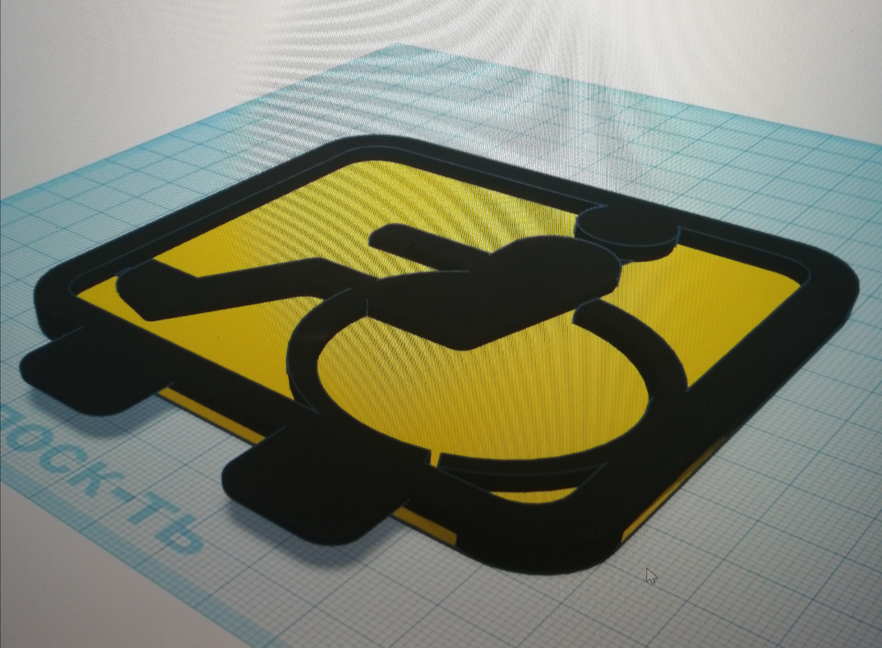 Engelli kişinin işareti basit ve cam contalar için bağlantı elemanları için yaprakları olan bir arabada. (Plastik Aparattır!!!)